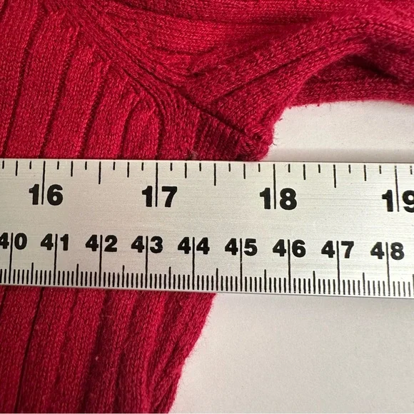 Women’s Ribbed Knit Rust Sweater Large - Picture 6 of 8